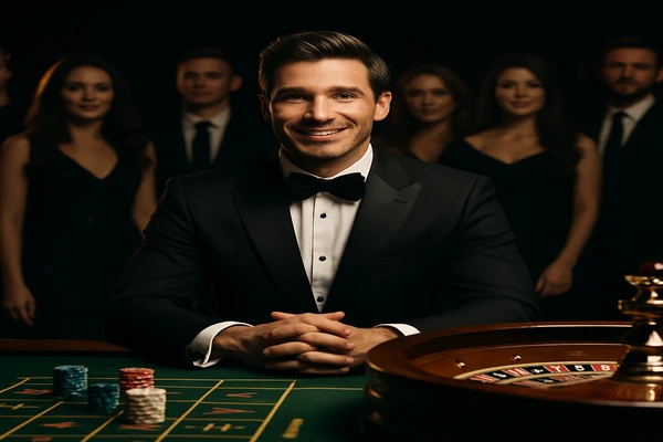 নিয়ন আলোয় সজ্জিত আধুনিক ক্যাসিনোর স্টাইলিশ উপস্থাপনা