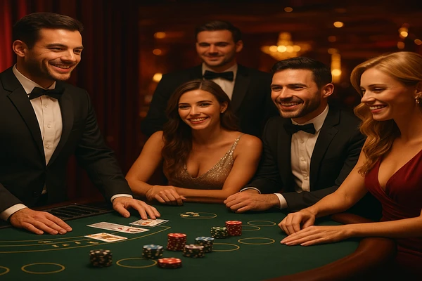 লাইভ টেবিল গেমের পরিবেশে ডিলারের উপস্থিতি