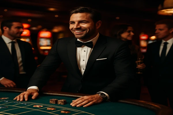 রং-বেরঙা স্লট মেশিন ও আলোয় ভরা ক্যাসিনো গেমিং পরিবেশ